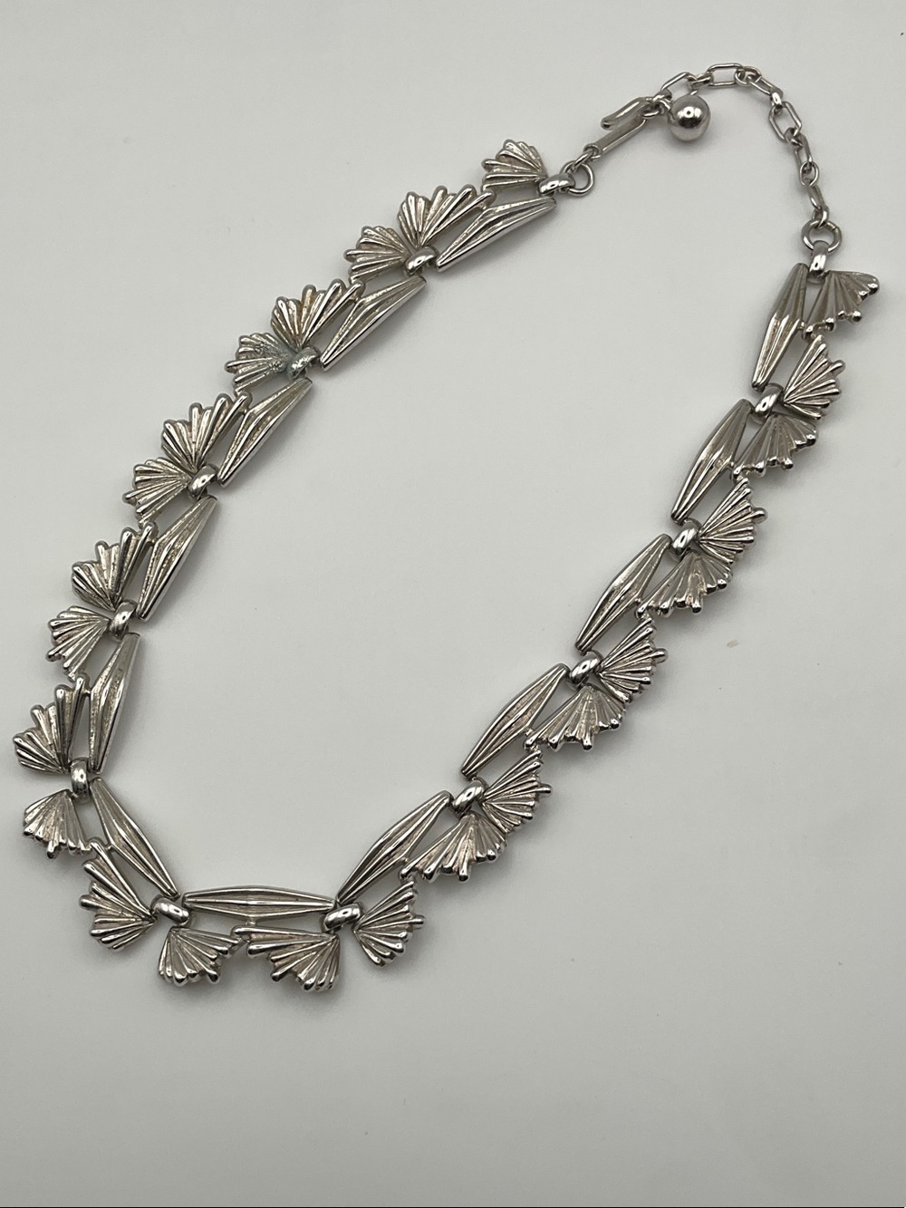 Vintage 1950s Signed Trifari Silver Tone Choker